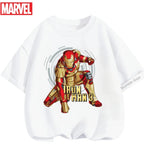 Kids Marvel Iron Man Avengers T-Shirt Boys Girls Summer Casual Tees 2026 New Anime Clothes