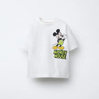 Cute Printed T-shirt Round Neck Basic 2025 Summer Clothing For Boys Simple Fashion T-shirt Cartoon Top Short Sleeve