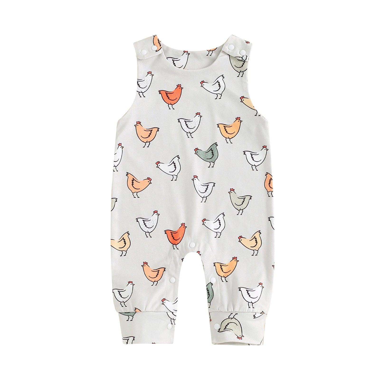 Citgeett Summer Infant Baby Girls Boys Rompers Print Straps Sleeveless Jumpsuits Overalls Clothes