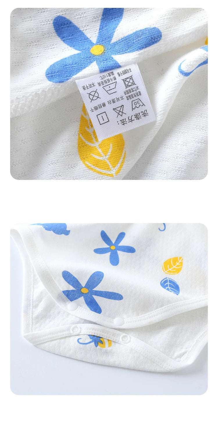 Baby Thin Cotton Mesh Short Sleeve Baby Clothing Bodysuits Newborn Boys and Girls One Piece Clothing Bebes Recien Nacidos 0 A 3