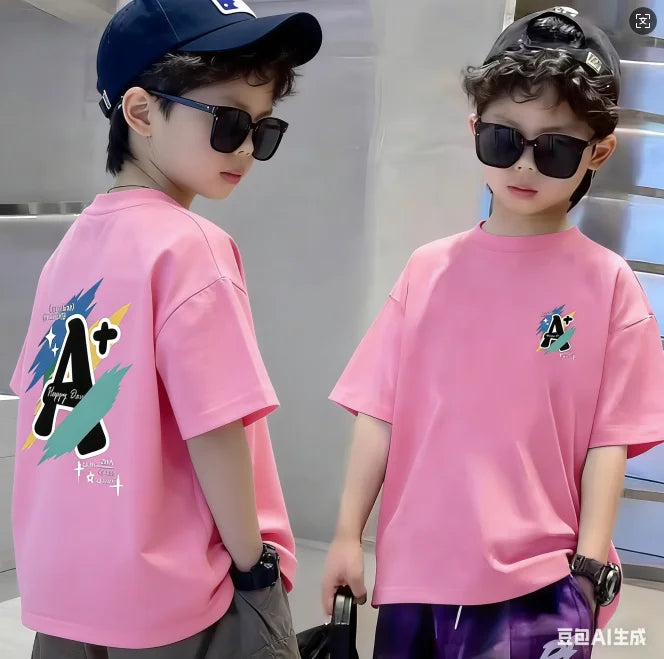 Nickelodeon Fashion children's cartoon print 100%pure cotton soft and fluffy T-shirt for medium-sized children,cute top for kids