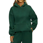 Autumn Winter Casual Sports hoodie Sweatshirt Solid-color long-sleeve Women's Fashion Loose hoodie Women's tops pullover