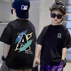 Nickelodeon Fashion children's cartoon print 100%pure cotton soft and fluffy T-shirt for medium-sized children,cute top for kids