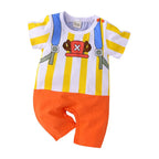 0-2 Years Baby Boy and Girl Romper Newborn Summer Short-sleeved Jumpsuit Baby Anime Cartoon Cotton Cosplay Costume