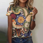 Summer Casual Vintage Women's T-shirts Ladies 3D Print Butterfly O-Neck T Shirt Female Fashion Loose Short Sleeve Tops Tees
