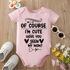 I Know I'm Very Cute Exquisite Print Pure Cotton Cloths Comfortable Onesie Bodysuit for Baby Jumpsuit for 0 To 12 Months Newborn