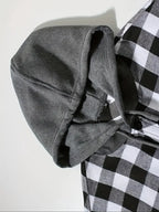 Youth Fashion Street Hooded Plaid Shirt Men's Slim Fit Long Sleeved Shirt Couple Travel Casual Shirt Men's Sports Shirt Jacket