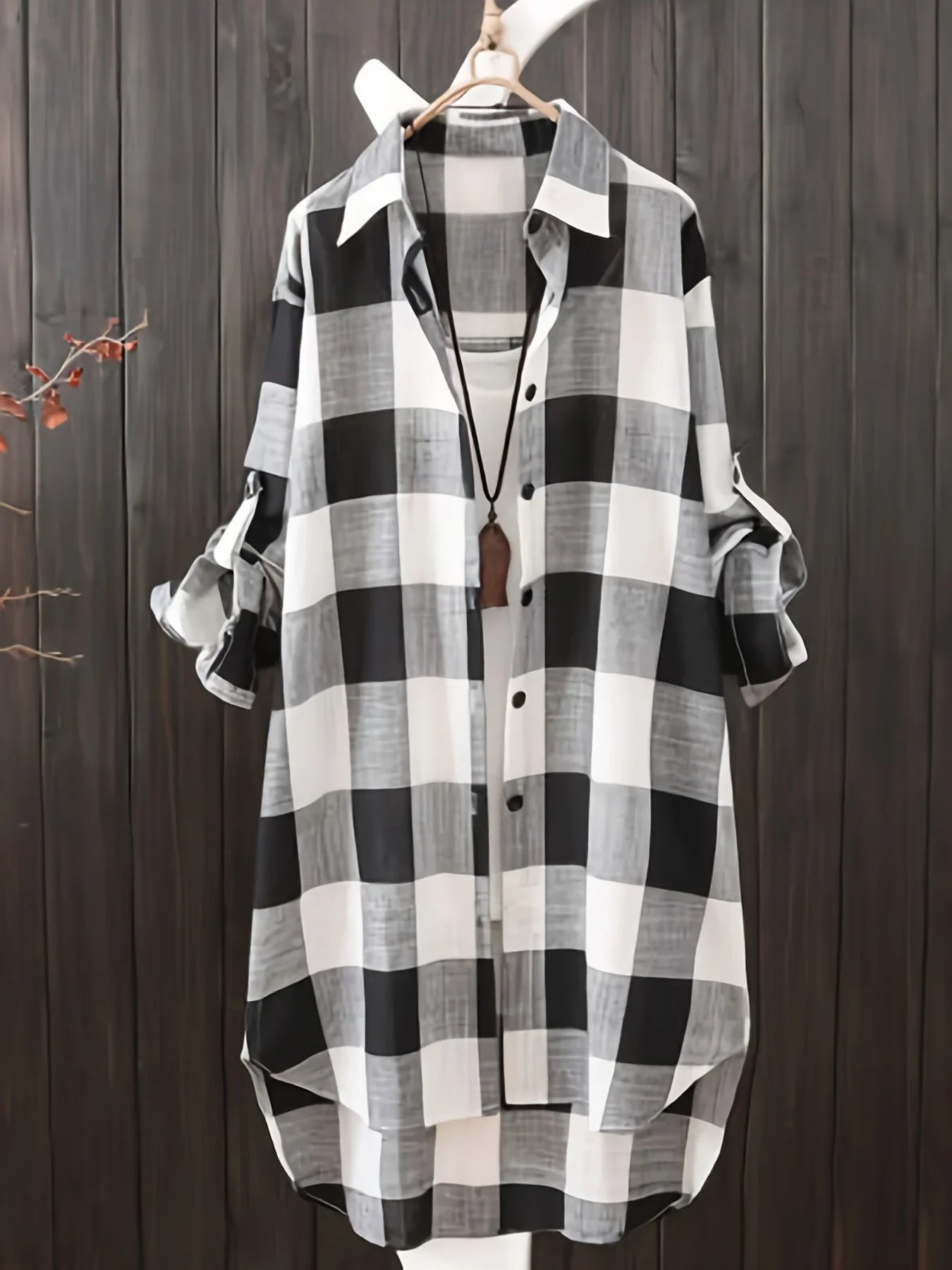 Plus Size Women's Blouses 2025 New Loose Vintage Stripe Plaid Shirt Lightweight Long Sleeve Travel Wear Elegant Top Korean Style
