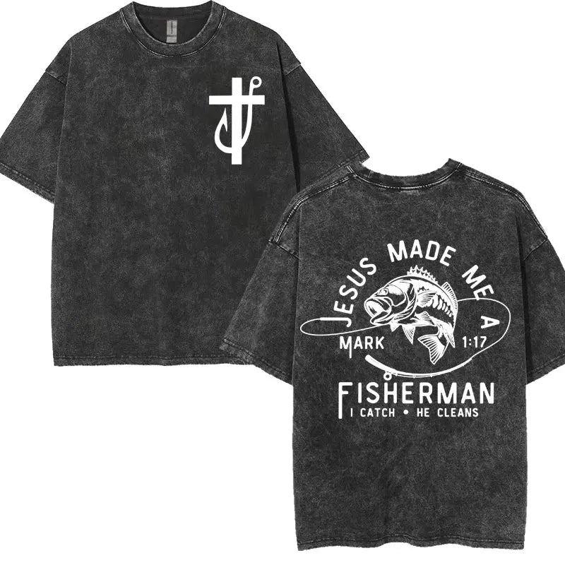 Vintage Washed Living Proof of A Loving God Print T Shirts Women Inspirational Christian Apparel T Shirt Men's Oversized T-shirt