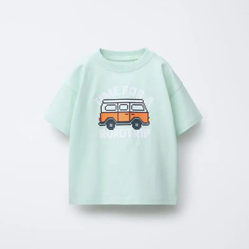 Simple All-match Base Shirt New Short Sleeve Lovely Round Neck T Shirt Thin Pure Cotton Clothes Boys And Girls Loose Casual Wear