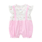 3-18 Month baby Summer clothes rompers girls overalls short Sleeve bodysuit cotton baby clothing jumpsuit newborn Girl onesies