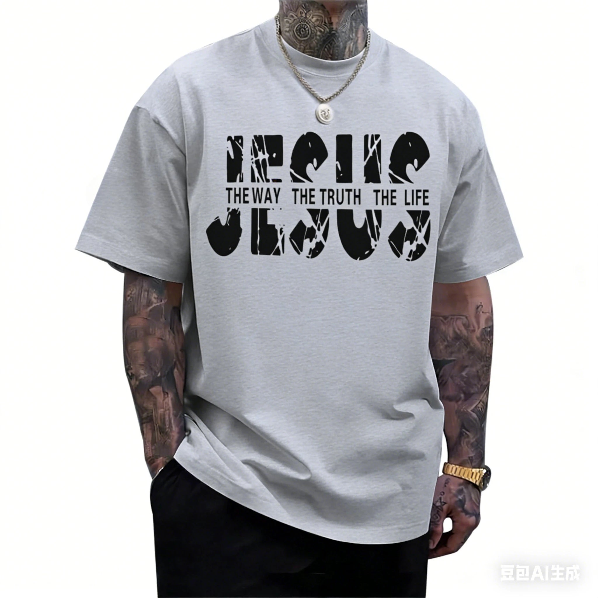 Christian Jesus Faith Shirts for Men God Religious Cross Bible Verse Inspirational Oversized Graphic Tees Tops Graphic T-Shirts