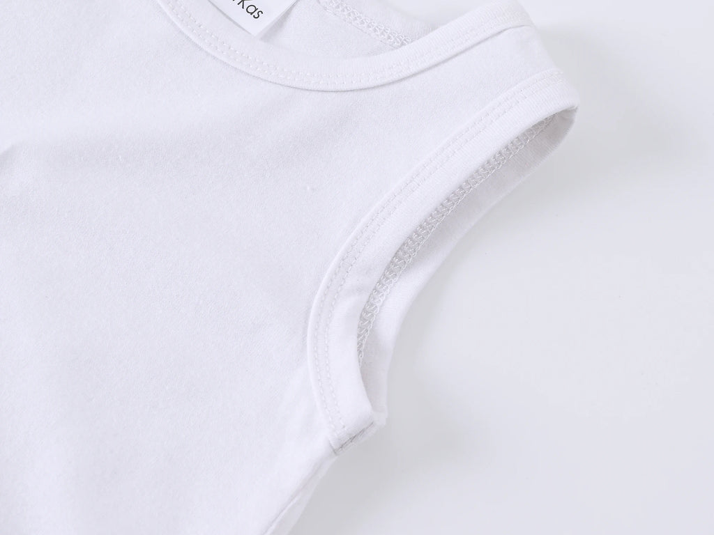 2025 Infant Baby Girls Boys Bodysuit 100% Cotton 1 pcs 2 pcs 3 pcs Sling Vest Design Newborn Clothes
