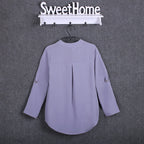 Plus Size Blouse Clothing Women Long Sleeve Shirt Chiffon Blouse Ladies Top