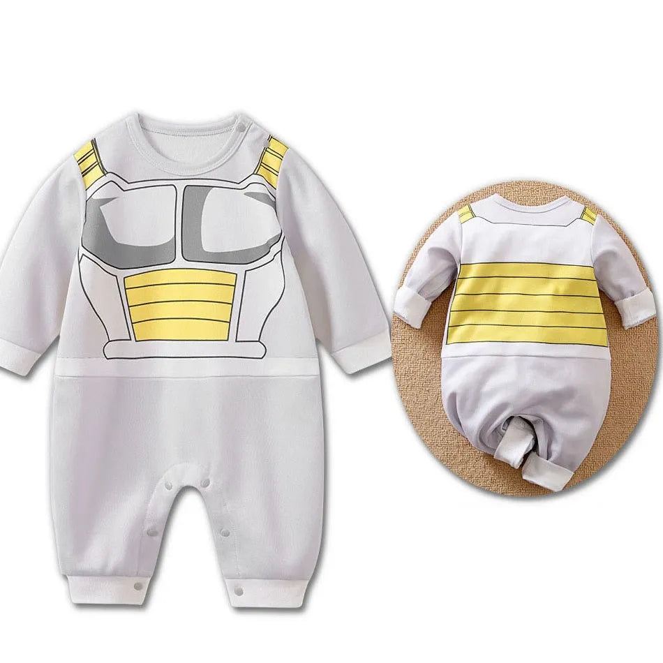 Baby Girl Boy Costume Anime Clothes Newborn Romper Infant Luffy Akatsuki Vegeta Cosplay Jumpsuit Toddler Halloween Costume 0-18M