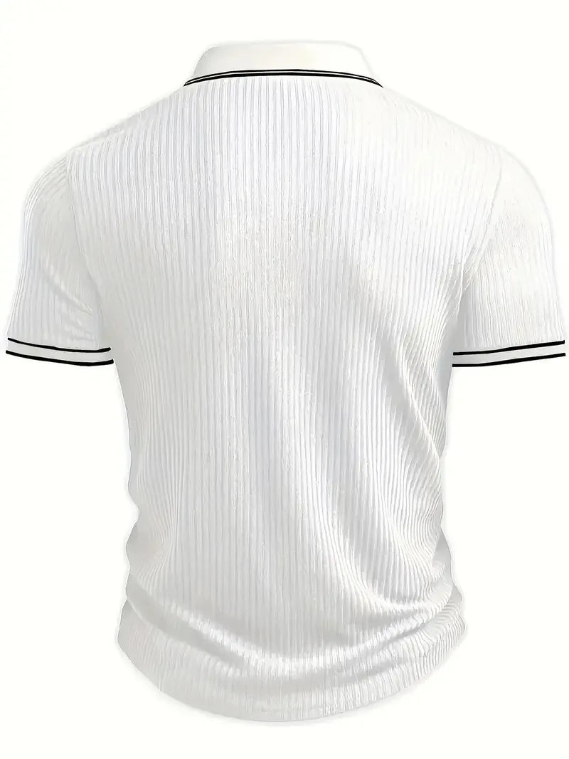 New Men's Polo Short-sleeved Shirt Solid Color For Men Business Casual And Trendy Summer New Men's Short-sleeved Polo Shirt