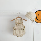 Baby Clothes Denim Sling Romper Infant Onesie Newborn One-piece 0-3 Years Old Complimentary Hat