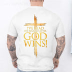 God Wins Christian Faith Cross T-Shirt Men Fashion Women's Tshirts Summer Fashion Tee Shirts Harajuku Shirts Casual Camisetas