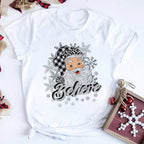 Women Tshirts Merry Christmas Tree Print Red Top Femal New Clothing Short Sleeve 90s Girls Lucky Deer T-shirts Aesthetic Clothes