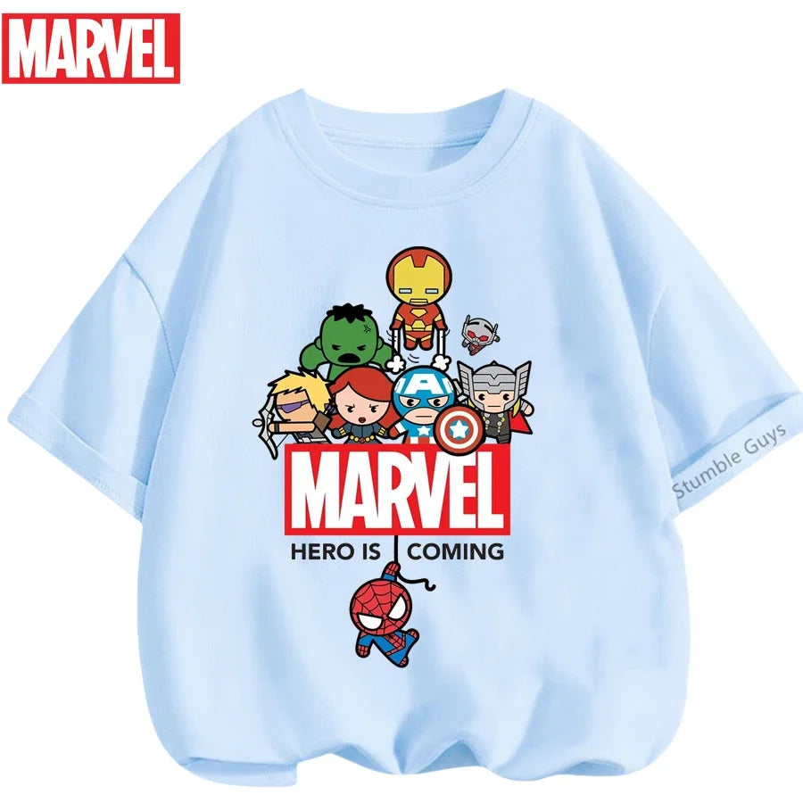 Boys Spiderman Clothes Girls Spider-Man Graphic T-Shirt Ages 3-14 Summer Marvel Kids Casual Tops
