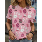 Cartoon Cat Graphic T-Shirt For Women Animal 3D Printed T Shirts Summer Fashion Casual Loose Tees Round Neck Tops Short Sleeves