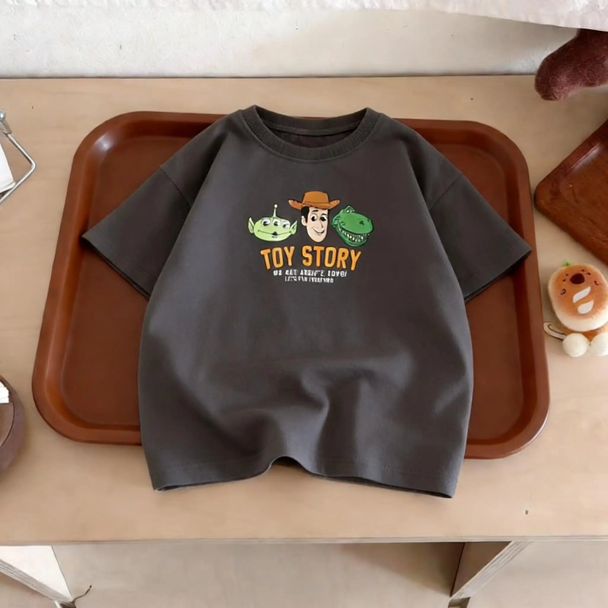 Toy Story Printed Children's Tshirt Summer Clothing Simple Fashion Short Sleeved Tops Tees Kids Costume Casual T-shirts Crewneck