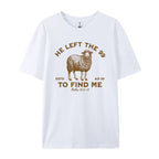 He Left the 99 Women Vintage Christian Inspirational T-Shirt Bible Verse T Shirt Jesus God Graphic Tee Unisex Religious Top Gift
