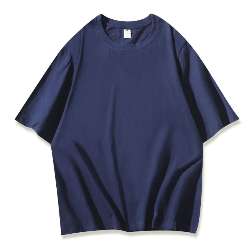 Plus Size Ladies' 100% Cotton T-Shirt Set Comfortable Casual T-Shirts, Colors Include Navy Blue White Black Beige