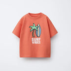 Simple All-match Base Shirt New Short Sleeve Lovely Round Neck T Shirt Thin Pure Cotton Clothes Boys And Girls Loose Casual Wear