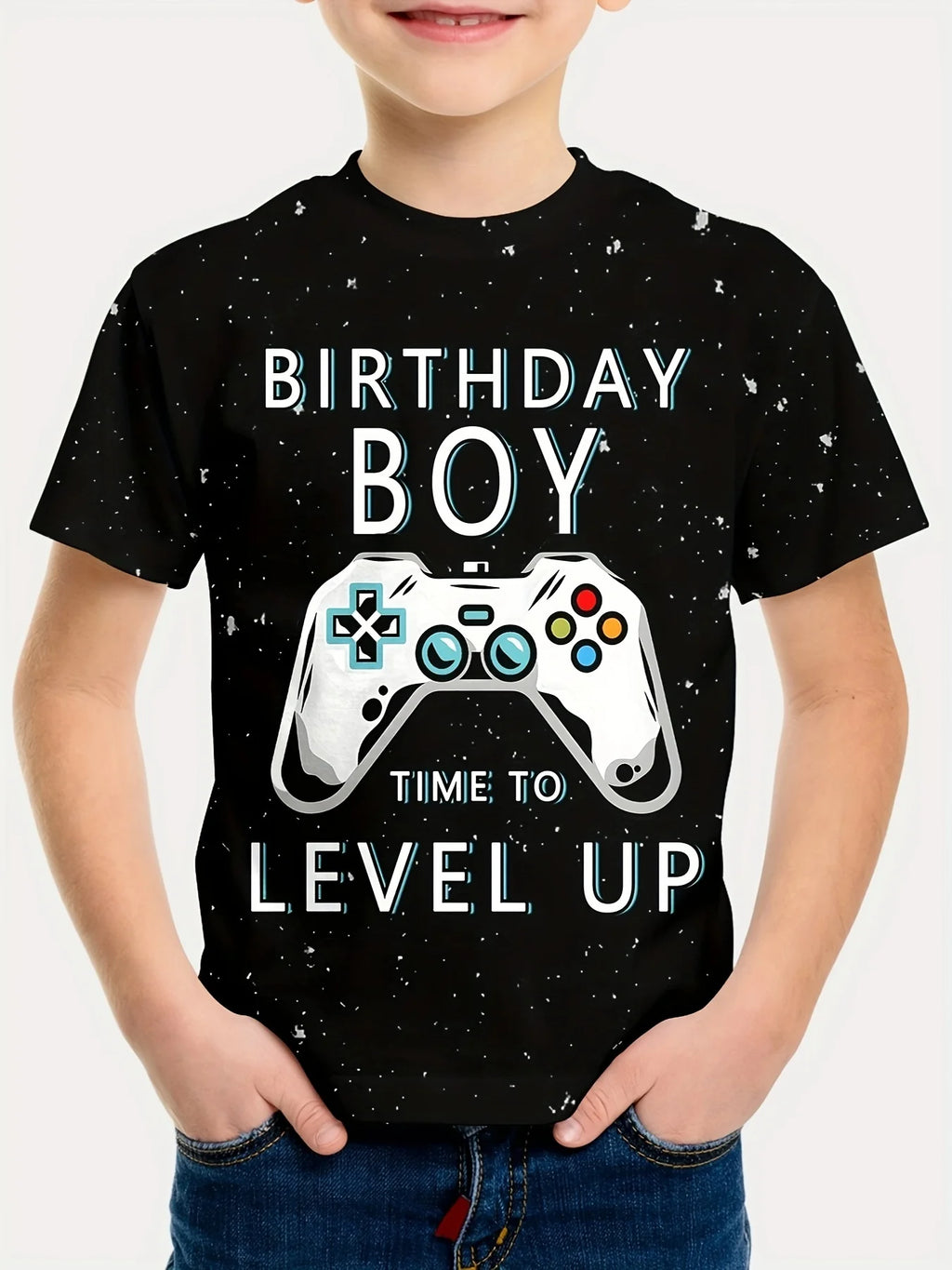T-Shirts for Boys Short Sleeve 3D Gamepad Print Kids Summer Clothes Casual Fashion O-Neck Boys Tshirt Tops Children's Clothing