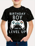 T-Shirts for Boys Short Sleeve 3D Gamepad Print Kids Summer Clothes Casual Fashion O-Neck Boys Tshirt Tops Children's Clothing