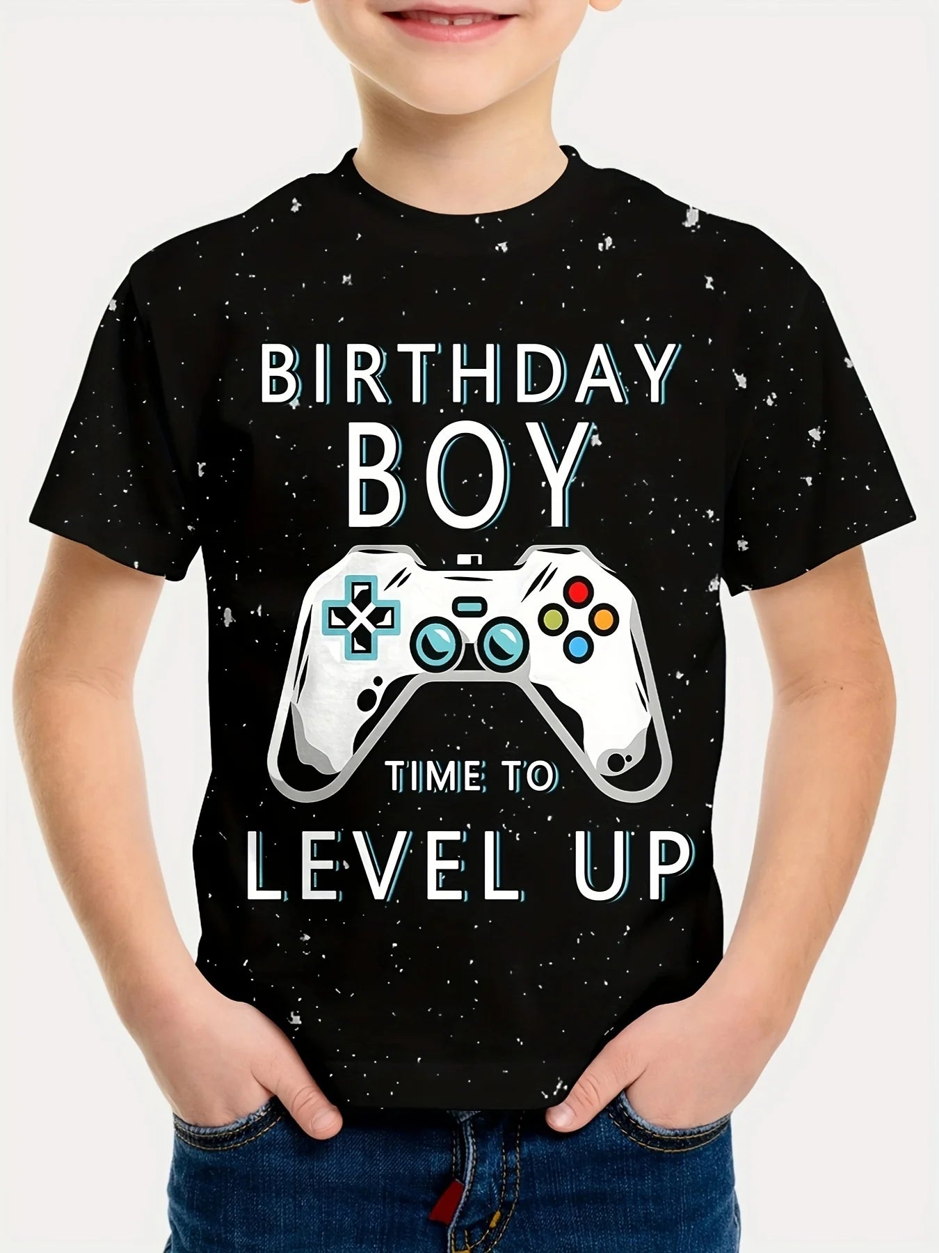 T-Shirts for Boys Short Sleeve 3D Gamepad Print Kids Summer Clothes Casual Fashion O-Neck Boys Tshirt Tops Children's Clothing