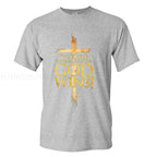 God Wins Christian Faith Cross T-Shirt Men Fashion Women's Tshirts Summer Fashion Tee Shirts Harajuku Shirts Casual Camisetas
