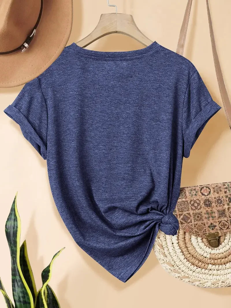Plus size women's short sleeve T-shirt California Los Angeles 89 West Coast Spring and Summer Essentials summer outfits women's