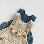 Baby Clothes Denim Sling Romper Infant Onesie Newborn One-piece 0-3 Years Old Complimentary Hat