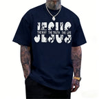 Christian Jesus Faith Shirts for Men God Religious Cross Bible Verse Inspirational Oversized Graphic Tees Tops Graphic T-Shirts
