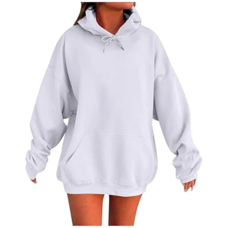 Plus Size Hoodies for Women Women's Oversized Hoodie Loose Fit Soft Fleece Pullover Hooded Sweatshirt with Pockets for Girls