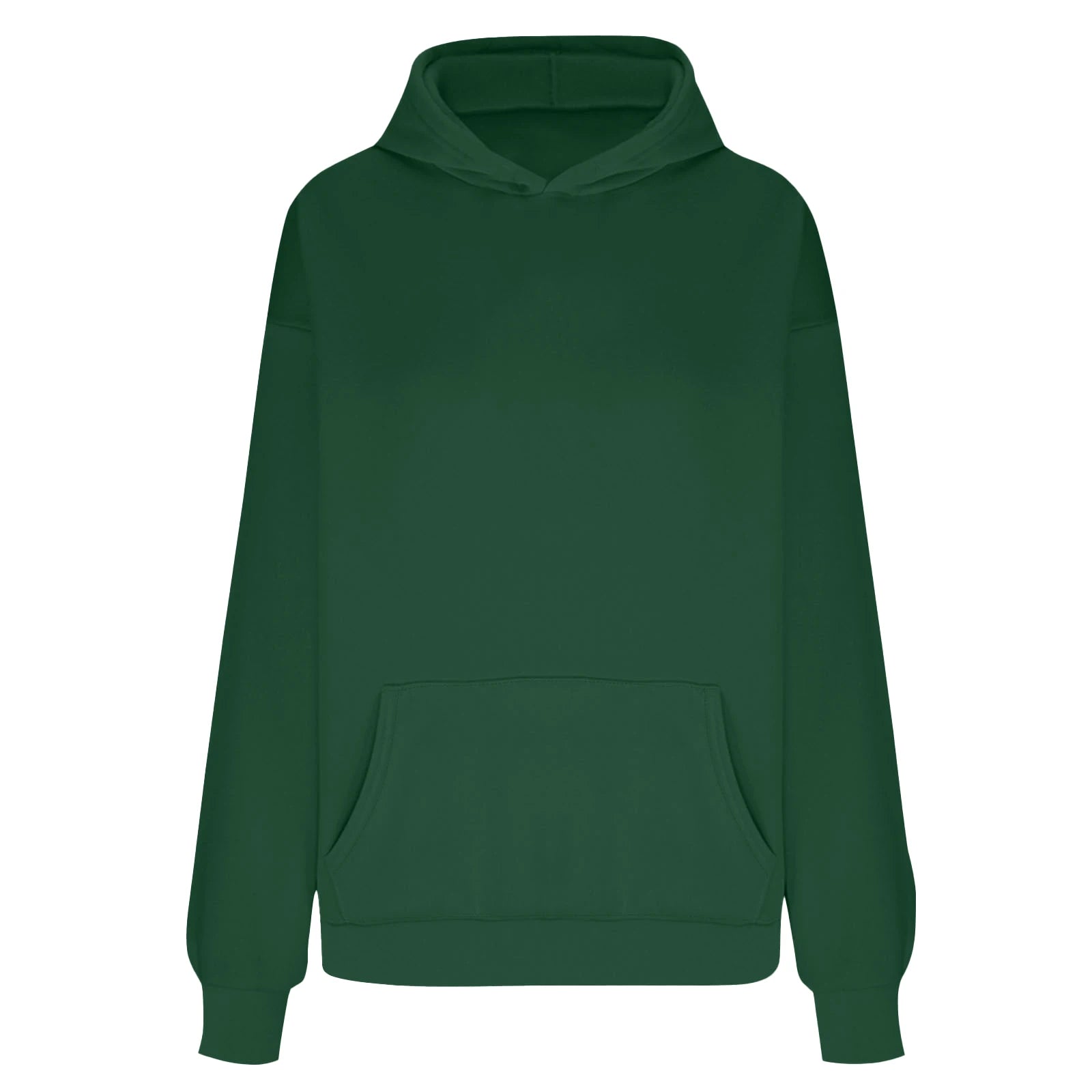 Plus Size Hooded Sweatshirt for Women Fall Fashion Casual Solid Color Pocket Hoodies Women's Clothing Street Hip Hop Hoody