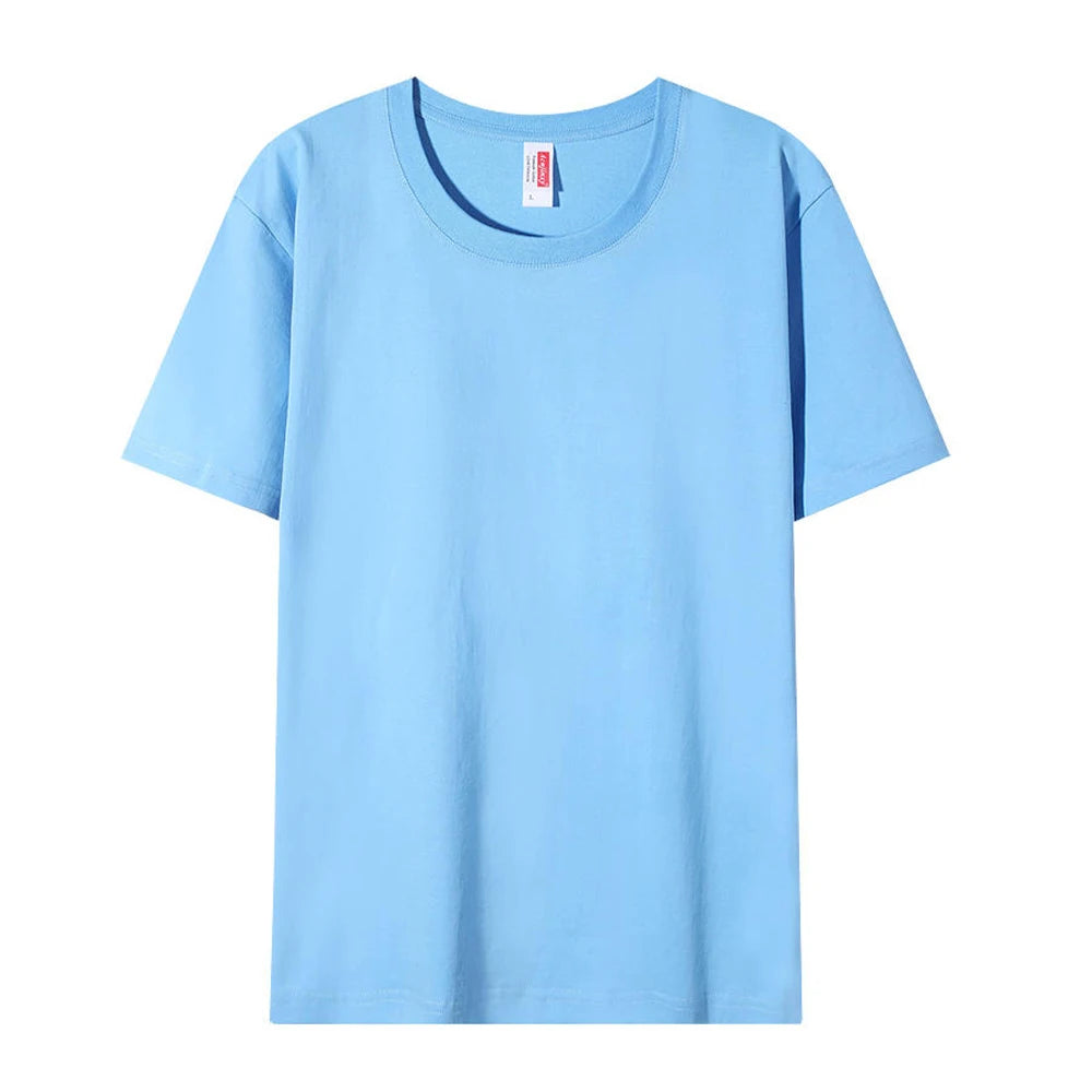 Plain Cotton T Shirts Wholesale High Quality Crew Neck Tshirt Unisex Tee Shirt Blanc White Tshirt For Men Camisetas Masculinas
