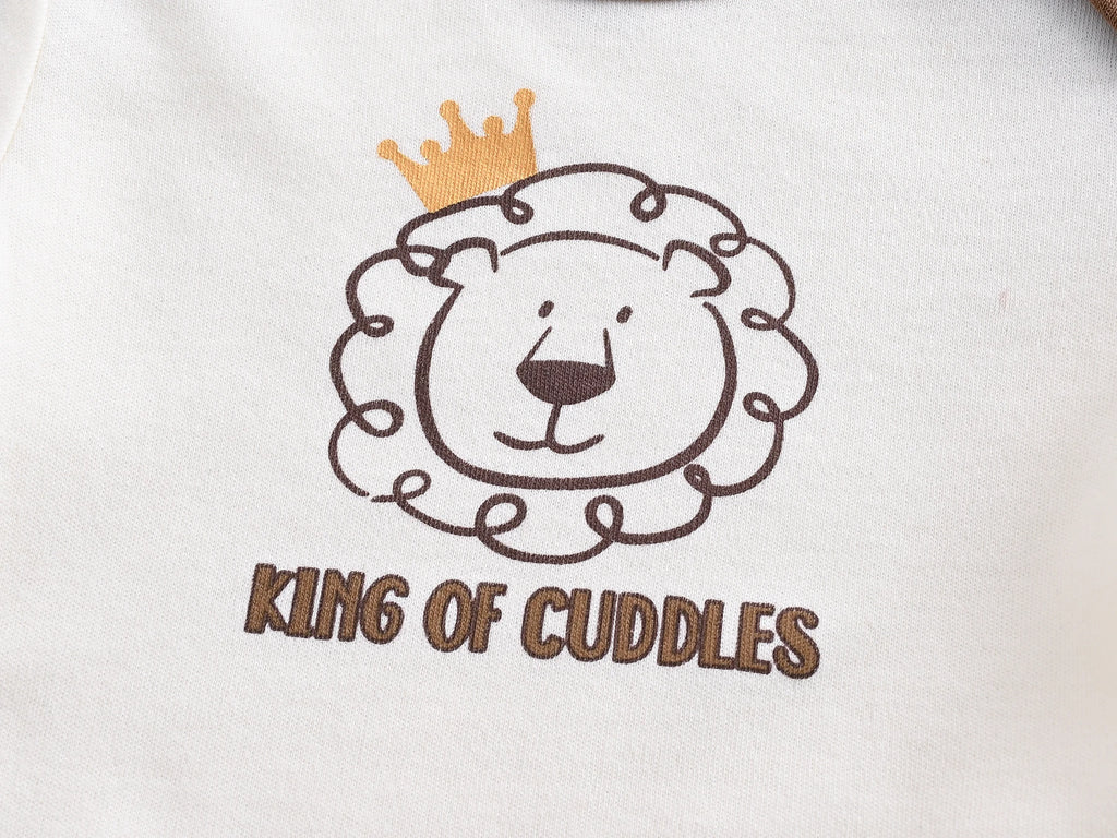 Kavkas 3 Pcs/lot Baby Boy Bodysuit 100% Cotton Lion Print 3M 6M 9M 12M Newborn Girls Clothes Summer Body Clothing
