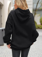 Plus Size Basic Solid Color Hoodie, Casual Simple Long Sleeve Hooded Sweatshirt, Women's Plus Size Clothing