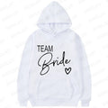 Team Bride Matching Hoodies Women Soft Casual Bridesmaid Bachelorette Party Gift Hooded Sweatshirts Wedding Group Outfits Tops