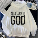 New Hoodies God Print Pullover Fashion Women Men Hoodies Long Sleeve Casual Hooded Sweatshirt Christian Shirt Design Hoody