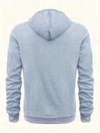 Men autumn and winter New Hoodies Long Sleeve Sweatshirt pocket Zipper Design Hooded Sweatshirt  Men Sportswear Casual Jacket