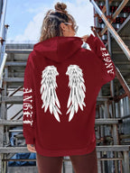 Beautiful Angel Wings Women's Hoodie Warm and Comfortable Casual Hoodie Fashion Classic Street Outdoor Sports Hoodie Loose