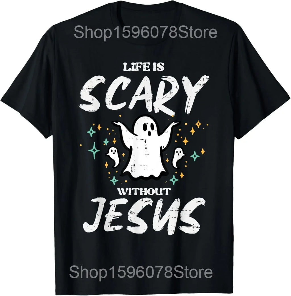 Funny Jesus Is King Christian Religious Faith T Shirts Men Cotton Humor Streetwear Tee Shirt Short Sleeve Unisex Loose Clothing