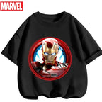 Kids Marvel Iron Man Avengers T-Shirt Boys Girls Summer Casual Tees 2026 New Anime Clothes