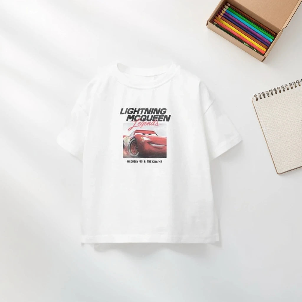 Cartoon Car Pattern Kids Tshirt Summer Clothing Fashion Versatile Boys Short Sleeve Tops Tees Children's Wear Casual T-shirts