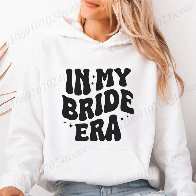 Personalized Womens Bridal Shower Print Hoodie Personalized Sweatshirt Tops Casual Pullover Hoodie Bachelorette Party Sportwear