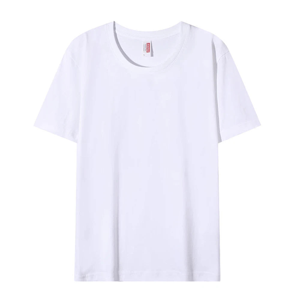 Plain Cotton T Shirts Wholesale High Quality Crew Neck Tshirt Unisex Tee Shirt Blanc White Tshirt For Men Camisetas Masculinas